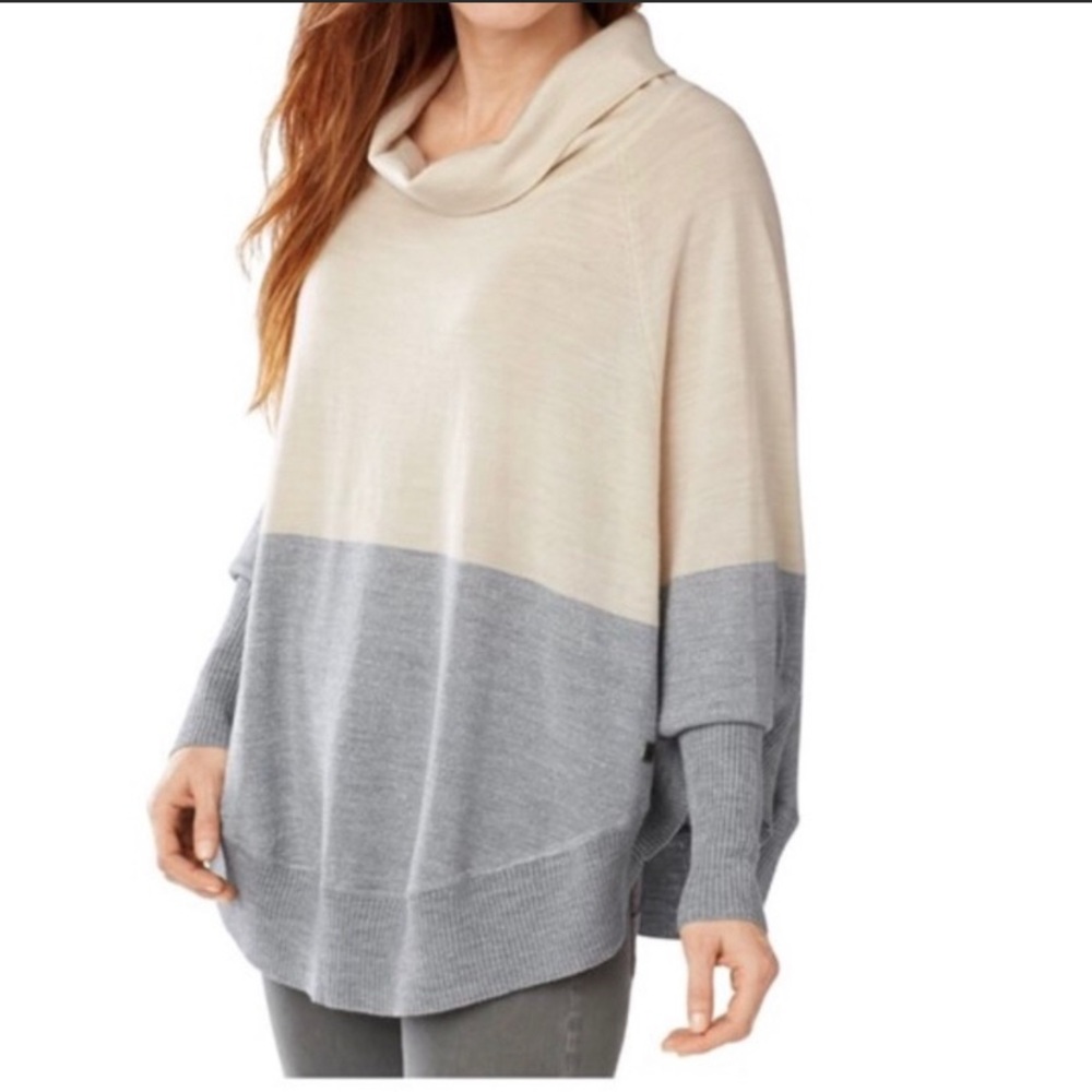 Smart wool Nokoni Color Block Sweater Poncho